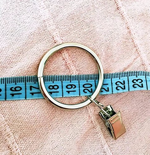 KEEKA 30 Stk. ø 32 mm Edelstahl Gardinenstange Gardinenringe Vorhangringe mit Cliper (Silber) - 6