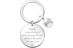 SMARGO Daddy Gifts Dad Keyring from Daughter Son Christmas Birthday Keychain Fathers day Gift for Daddy