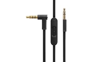 GREATVEAL Replacement Audio Cable Cord Wire with in-line Microphone and Control for Beats by Dr Dre Headphones Solo/Studio/Pro/Detox/Wireless/Mixr/Executive/Pill (Black)