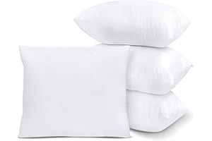 KINGNET Relleno cojin 50x50 cm hipoalergénicas para Funda Cojin Decoración y para Almohada de Cama (Pack 4 Unidades)
