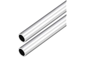 DMiotech 2pz (10mm OD x 8mm ID) Tubo Tondo in Alluminio 6063 Lunghezza 300mm Tubazione Metallico per Costruzione di Telaio Macchinari Progetti Fai Da Te