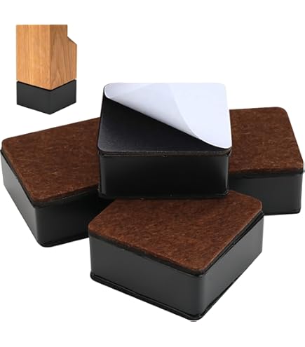 Rialzi Per Mobili QINERSAW - 4 Piedini Autoadesivi In Acciaio E Feltro, Altezza 2.7cm - Foto 9