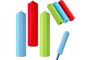GENERISCH Embout de Crayon à Mâcher Sensoriel - Capuchons Fidget Colorés en Silicone pour Crayons