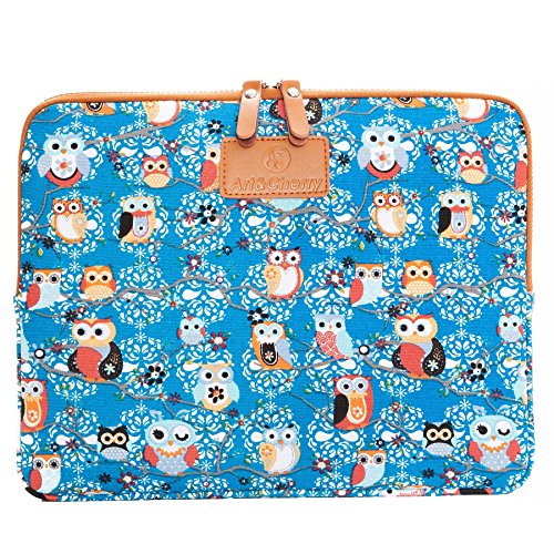 13-13,3 Zoll Apple Macbook Air Schutzhülle - sehr hochwertige & edel verarbeitete Notebooktasche / Laptoptasche aus Canvas-Gewebe mit eingenähten Innenfutter und aufwendigen Designeraufdruck! Die Hülle eignet sich auch für UltraBooks / Notebooks bis 325x260mm ( zirka 13“ bis 13,3“ ) Muster 4 (blau)