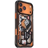 iPhone 17 Pro Max ile Uyumlu Mag-Şarj &Ouml;zellikli Kılıf Desenli Airbag Tasarımlı Skinarma Spectra Kapak (Siyah)