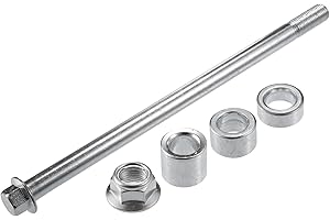 A ABSOPRO ATV Front Rear Wheel Axle with Bushing and Screw Bolt M12 220mm