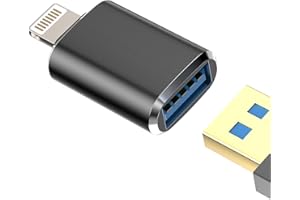 ZOYUZAN Adaptateur USB iPhone Certifié Apple MFI Lightning vers Jack Cable USB A 3.0 Prise OTG Camer pour14 13 12 11 Pro Max 7 8 Plus X Se XS XR Ipad Air Flash Disque Stick Clé Adapteur Cle Convertisseur