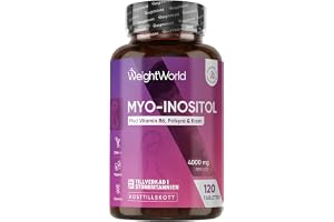 WeightWorld Myo-Inositol 4 000 mg tabletter – 120 veganska tabletter | Vitamin B6 och B9 (som folsyra) samt krom (som krompikolinat), 1 månads förbrukning, GMP-certifierad, glutenfri och icke-GMO