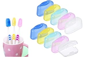 ZHjuju Couvre-Brosse à Dents, 10 pièces Housses de Brosse à Dents ， Couvre-tête de Brosse à Dents Portable de Voyage pour la Maison,Le Camping, l'extérieur