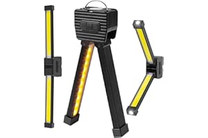 DOKKITA Gym Lamp Magnetic, Portable Posing Lamp Dimming, 7 Stufen Dimmen, Hängehaken 180°Faltbares Gym Licht, USB C Aufladbar Gym Posing Licht -Schwarz