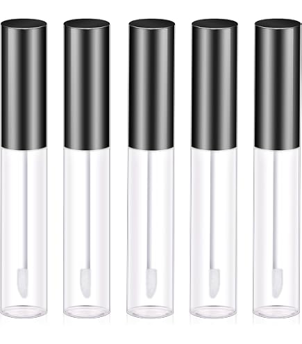 2 Stück Leere Lippenbalsam Dosen Mit Silikon-Pinsel & Spiegel – 5,15x5,15x3,7 Cm, Kosmetikbehälter