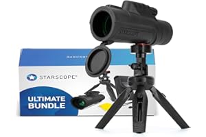 Starscope Monocular Telescope G3 Ultimate Bundle - 10x42 Monoculars for Adults Bird Watching Bundle | Portable, Long Range Monocular with Spotting Scope Tripod, Carrying Pouch, Wrist Strap, and Cloth
