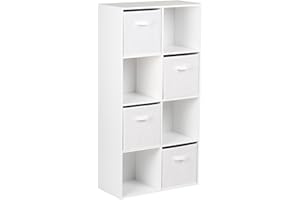 Hartleys White 8 Cube Unit and 4 White Storage Drawers