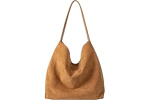 Gluckstar Sac a Main Femme Grand Sac Cabas Femme, Tote Bag Femme, Sacs à Main Portés épaule Femme, Sac de Cours, Sac en Daim Suédé pour le Quotidien, Travail et Courses