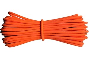 FABMANIA Cordon Élastique Rond - Bungee Shock Cord - 4 mm de diamètre - Orange Fluo - 10 mètres