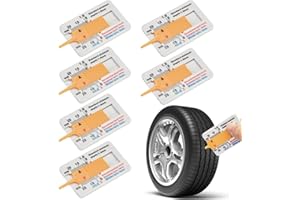 GIRAFEDA 6 Pcs Jauge de Profondeur en ABS Jauge de Profondeur Pneu à Plage de Mesure de 0-20mm Jauge Usure Pneu Portable Jauge de Profondeur de Bande de Roulement Ajustable pour Auto Moto Pneu Mesure