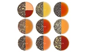 T&egrave; in foglie assortiti, idee regalo natale, 10 t&egrave; - Una collezione di finissimo t&egrave; nero, t&egrave; verde, t&egrave; Oolong, t&egrave; bianco e t&egrave; Chai, 100% ingredienti naturali, 50 porzioni - Confezionati singolarmente