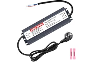 GPJYD 60W LED Trafo 12V Netzteil 5A, Wasserdicht IP67 230v auf 12v LED Netzteil mit EU Stecker, L ED Driver Transformator für Innen- und Außenbereich