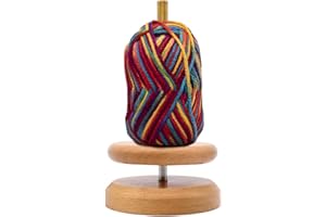 MKNZOME Wollabwickler, Wollwickler Holz Wollhalter Handgefertigt Drehmechanismus - Holzgarnhalter Zum Stricken, Häkeln, Spinnen Und Nähen