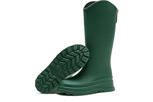 Foinledr Stivali di Gomma da Donna Classici Antiscivolo Stivaletti impermeabili, moda Scarpe da Giardino da Pioggia