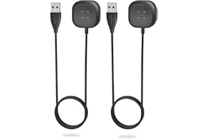 Sinoacc Ładowarka do smartwatcha Fitbit Versa 4 Sense 2, szybkie ładowanie, zamiennik Fitbit Sense 2, Sense, Versa 4, Versa 3 ładowarka USB kabel do ładowania (nie do Versa 2/Versa 1/se/Versa lite) -