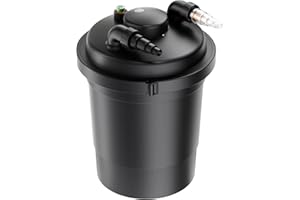 Wiltec CPF-380 Filtre de Bassin à Pression avec stérilisation UV - 380 x 380 x 525 mm - 11 W/étang 12000 l Max. / réservoir 25 l - Filtration Eau à Grand débit