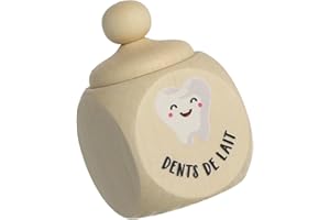 Spruchreif Boîte à dents de lait en bois avec couvercle à vis et gravure | Boîte à dents pour enfants pour les dents de lait à conserver | Parfaite comme petit cadeau | Fée des dents