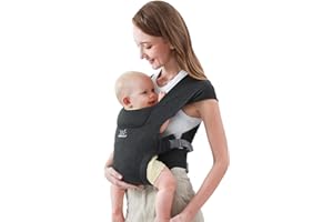 MOMTORY Baby Carrier for Newborns from Birth, Comfortable Hip Seat for Baby, Ergonomic Carrier for Newborn to Toddler with Velcro Fastening, Easily Adjustable Hip Carrier, 3-12 kg, Black