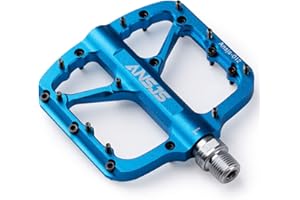 MDEAN ANSJS Pédales de vélo de route en aluminium - Pédales ultra légères antidérapantes - 9/16" - Pour VTT, vélo électrique, vélo de ville
