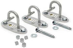 Anchor Gym Juego de 3 Mini Anclajes de Pared H1 para Entrenamiento, diseñados para Correas de Peso Corporal, Bandas de Resistencia, Entrenamiento de Fuerza, Gimnasio en casa, Terapia física