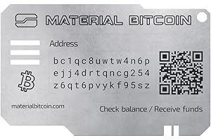 MATERIAL BITCOIN Lite - Wallet Fría para Bitcoin - Monedero Físico para Almacenar Bitcoin y Fabricado con Estrictas Medidas de Seguridad