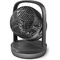 Ventilatore Da Tavolo Silenzioso - 3 Velocità, Oscillazione 70°, 24 DB, Bianco Grigio Per Ufficio E Casa - Foto 12