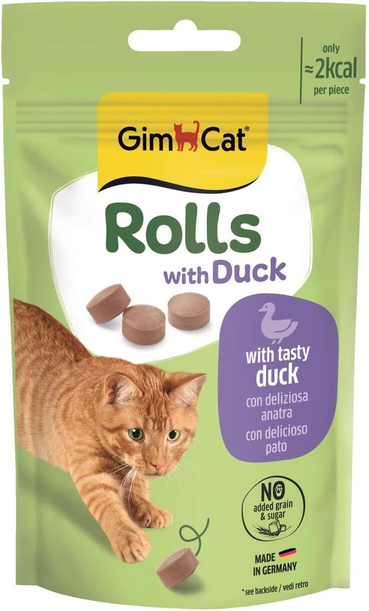 GimCat Rolls with Duck (Ördekli) Kedi Ödül Tableti 50 gr - Görsel 3