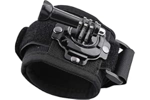 GZD Soporte para Correa de muñeca, Soporte con rotación de Mano, Correa de rotación de 360 ​​Grados Soporte de Mano, muñeca Fija omnidireccional giratoria para Go Pro Hero 1 Go Pro Hero 2