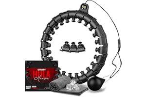 Active 100 Smart Weighted Hula Hoop, Adjustable Fitness Exercise Weighted Hula Hoop - 27 Detachable Knots/Link