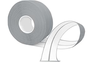 TAOYIO Plinthe Souple Autoadhésive,6M PVC Plinthe Adhesive20x20mm, Plinthe Cuisine Corniere PVC Autocollante pour Cuisine et salle de bain 2x2 gris