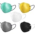 SHOPERIYA N95 Face Mask Combo Unisex - Cotton Fabric Reusable & Washable Mask with 5 Layer Protection (Pack of 5, Multicolor, Without Valve)