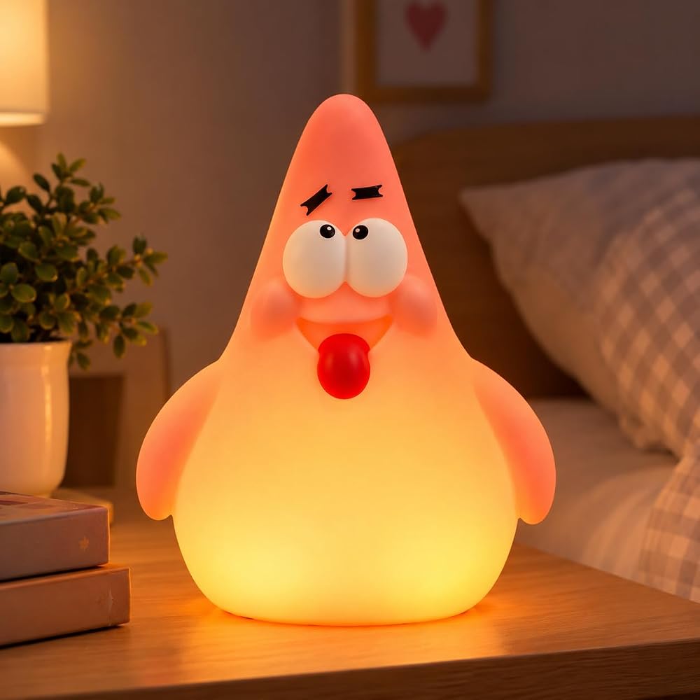 MOBEE Patrick Çocuk Gece Lambası Yumuşak Dokunmatik RGB Renk Modlu Çocuk Odası Lambası