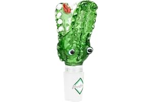WEEDNESS Testa di vetro per bong 18,8 mm Tagliata a coccodrillo - Testa a innesto Adattatore per chillum Accessori per bong Testa Attacco per testa Ciotola