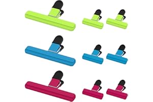 AITVSFAO Food Bag Clips, 9 Pcs Bag Clips for Food Storage in 2 Sizes, Kitchen Clips for Food Seal Clips Freezer Bags Clips Reusable Plastic Clips for Keeping Food Fresh, Ideal for Home Kitchen Office
