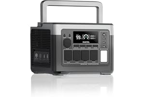 OUKITEL P1000 Plus Station Électrique Portable 1024Wh, 1800W Générateur Solaire, Batterie LiFePO4, 0-80% en 45 Minutes. Idéal pour le Camping, les Camping-Cars et les Pannes de Courant