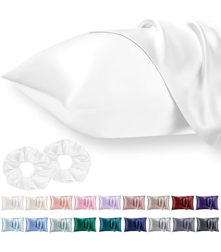 BAANI BEDDING Confezione da 2 federe in raso, morbide e lussuose, con chiusura a busta, per capelli e pelle, dimensioni standard, 50 x 75 cm