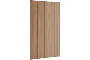 Gecheer Lot de 12 panneaux de toit, tuiles de toit, tôle profilée, tôle trapézoïdale, tôle d'acier, tôle trapézoïdale, tôle de toit, tôle métallique, tôle de toit, plaques de toit en acier galvanisé,