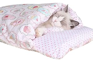 Clgorm Orthopädischer Katzenschlafsack, Katzenschlafsack Warm, Katzen Schlafsack, Gemütliche Beruhigende Katzendecke, Sicherheitsgefühl-Tierbett (E, M (Within 3-10 pounds))