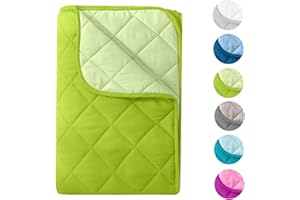 ‎WOMETO wometo Microfaser Sommer Steppbett Wende-Design 135x200 oekoTex – grün Kochfest 95° Sommerbettdecke Leichtsteppbett für Camping und heiße Tage I ohne Bezug verwendbar I farbig & bunt