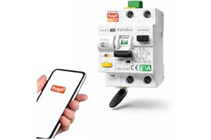 VL VILLORE Diferencial auto rearmable wifi incorporado superinmunizado -RCBO Diferencial con magnetotérmico incorporado- Clase A 40A 30mA 6Ka Disyuntor Rearmable carril Din