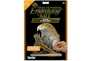 Royal & Langnickel GOLF19 - Engraving Art/Kratzbilder, DIN A4, Adler, gold