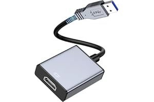 AMZTOP USB to HDMI Adapter,USB 3.0/2.0 to HDMI Converter 1080P HD with Audio Output HDMI Adapter USB Multi Monitor Converter for PC/Laptop/Projector/HDTV Compatible with Windows XP/7/8/9/10/11 and more-Gray