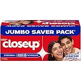 Close Up Toothpaste | Long lasting 18 Hours Of Fresh Breath & White Teeth - 600g (Pack of 4)