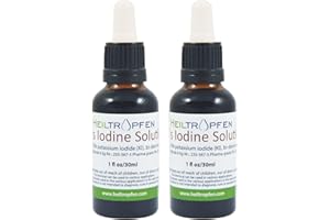 ‎HEILTROPFEN 2x Lugolsche Lösung 5% | 2x 30 ml | Inhaltsstoffe in pharmazeutischer Qualität | 15% Lugols liquid Formulierung | 5 Prozent elementares Jod und 10% Kaliumjodid | Doppelpack | Heiltropfen®